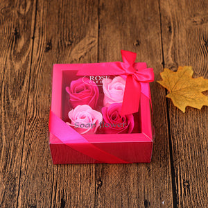 Soap Flower Gift Box Valentine's Day Gift Christmas Activities Creative Gift Bear Rose Heart-shaped Iron Box Wholesale