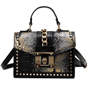 Fashion snake pattern handbag