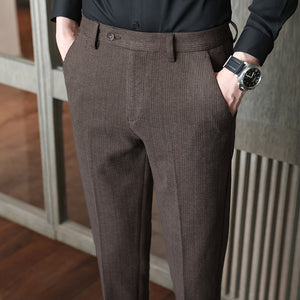 Woolen Pants Men's Casual Suit Pants Brushed Casual Fashion