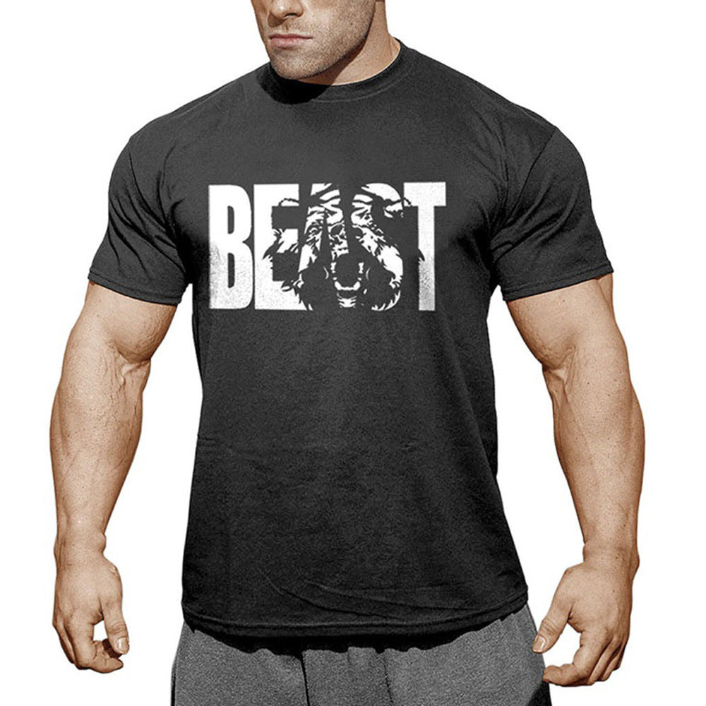 Fitness Sports Combed Cotton Plus Size Summer T-shirt