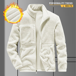 Men's Outdoor Plus Fluff Thickened Casual Plus Size Jacket