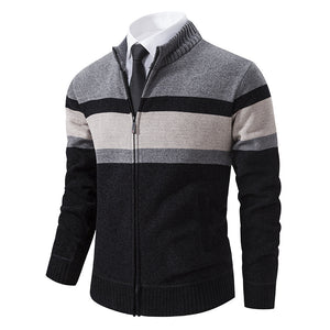 Men's Stand Collar Casual Sweater Coat