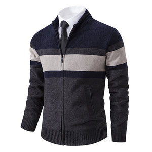Men's Stand Collar Casual Sweater Coat
