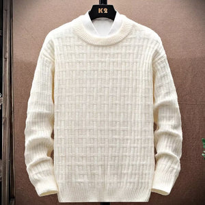 New Winter Crew Neck Sweater Men's Loose Outer Wear Knitwear