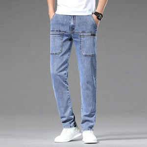 Men's Jeans Multi-pocket Casual Trousers
