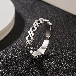 New Personality Winding Braided Versatile Hip Hop Ring