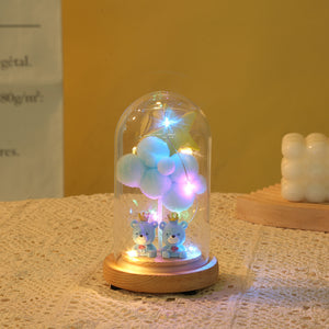 Valentine's Day Gift Glass Cover Crafts LED Lights