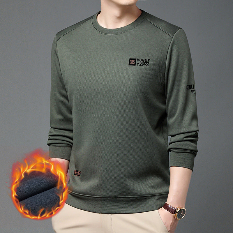 Autumn And Winter New Fleece-lined Thickened Men's Sweater
