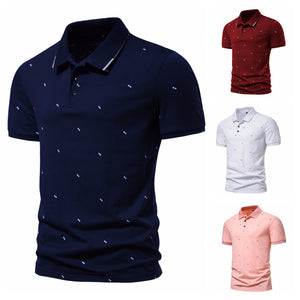 Men's Short Sleeve Fashion Printed Polo Shirt